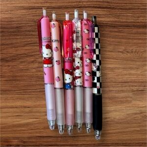 Hello Kitty Pink and Black gel Pen Collection